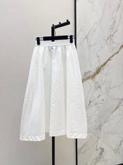 26SS NEW White Jacquard Midi Skirt 🤍