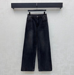 26SS NEW Letter Button Wide-Leg Jeans
