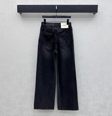 26SS NEW Letter Button Wide-Leg Jeans