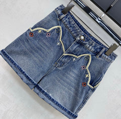 26SS NEW Heavy-duty denim fold-over shorts