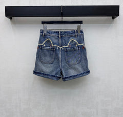 26SS NEW Heavy-duty denim fold-over shorts