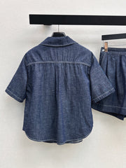 26SS New Letter-Embroidered Denim Set 🖤