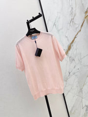 26SS New Pink Short-Sleeved Knit Top 💕
