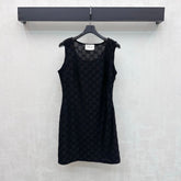 26FW New Jacquard Crew-Neck Vest Dress