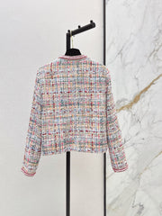 26FW New V-neck knit jacket with contrasting trim 💕