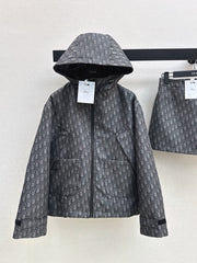 26FW NEW MissD Series Classic Monogram Hooded Jacket 🖤
