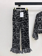 26FW New Custom Lace Flared Trousers 🖤