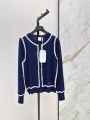 26FW New Garden Series Wool Cardigan with Contrast Trim 🖤
