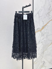 26FW New Water-Soluble Floral Embroidery Skirt 🖤