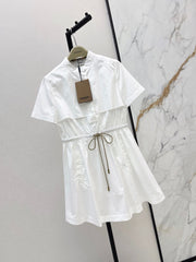 26FW New Plaid Waist-Cinching Dress with Drawstring Detail 🤍