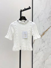 26FW New 3D-Texture Stand-Collar Knit Top 🤍