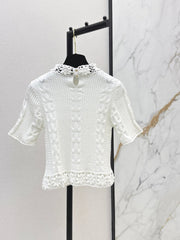 26FW New 3D-Texture Stand-Collar Knit Top 🤍