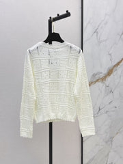 26FW New Textured Jacquard V-Neck Knit Cardigan 🤍