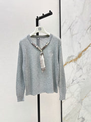 26FW New Long-Sleeved Knit Top with Scarf-Tie Detail 🤍