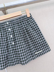 🔥Highest Quality🔥26FW New Plaid Mini Skirt with Elastic Waist