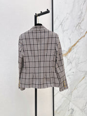 26FW New Plaid Crew-Neck Knit Jacket 🤎