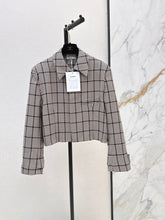 26FW New Houndstooth Cropped Lapel Jacket 🤎