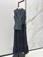 26FW New Polka-Dot Panel Dress (Faux-Layered Look) 🖤