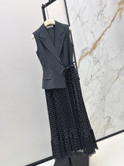 26FW New Polka-Dot Panel Dress (Faux-Layered Look) 🖤
