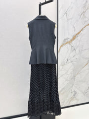 26FW New Polka-Dot Panel Dress (Faux-Layered Look) 🖤