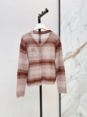26FW New V-Neck Striped Knit Cardigan 🤍