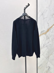 26FW New Cashmere Top with Lace-Panel V-Neck 🖤