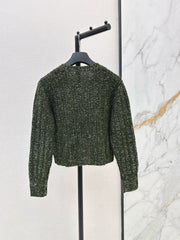 🔥Highest Quality🔥26FW New Iridescent Sequin Cashmere Cardigan 🖤