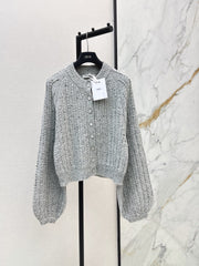 🔥Highest Quality🔥26FW New Premium Grey Iridescent Sequin Cardigan 🩶