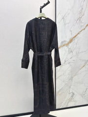 Hermès/🔥Highest Quality🔥26FW New Printed Silk Dress 🖤