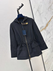 Louis Vuitton/26FW New Hooded Trench Coat with Leather Tab Detail 🖤
