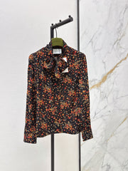 🔥Highest Quality🔥26FW New Floral Shirt with Ribbon Ties 🖤