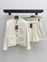 🔥Highest Quality🔥26FW New Cream Waffle-Knit Stand-Collar Jacket 🤍