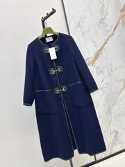 26FW New Long Coat with Horseshoe Buckle Detail 🖤