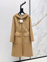 26FW New Reversible Cashmere Long Hooded Coat with Drawstring Waist 🖤