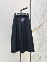 26FW New Long Skirt with Elastic Waist and Triangle Logo Detail 🖤