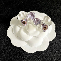 26FW New Double-C Petal Stud Earrings