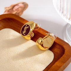 26FW New Letter Stud Earrings