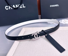 26FW New Black & White Top-Grain Cowhide Belt 20mm