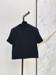 26FW New Knit Crew-Neck Short-Sleeve Jacket with Four Pockets 🖤