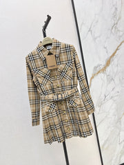 26FW New Classic Plaid Long-Sleeve Dress 🤎
