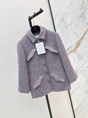 🔥Highest Quality🔥26FW New Mid-Length Lapel Knit Jacket 💜
