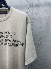 Lettering distressed color short sleeves