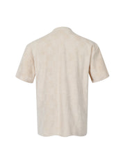 Cotton drawstring terry casual short sleeves