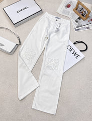 Classic white denim trousers