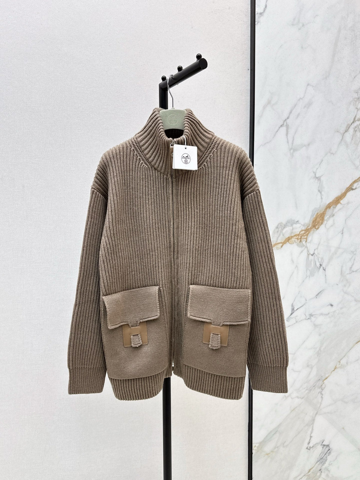 Wool knitted jacket
