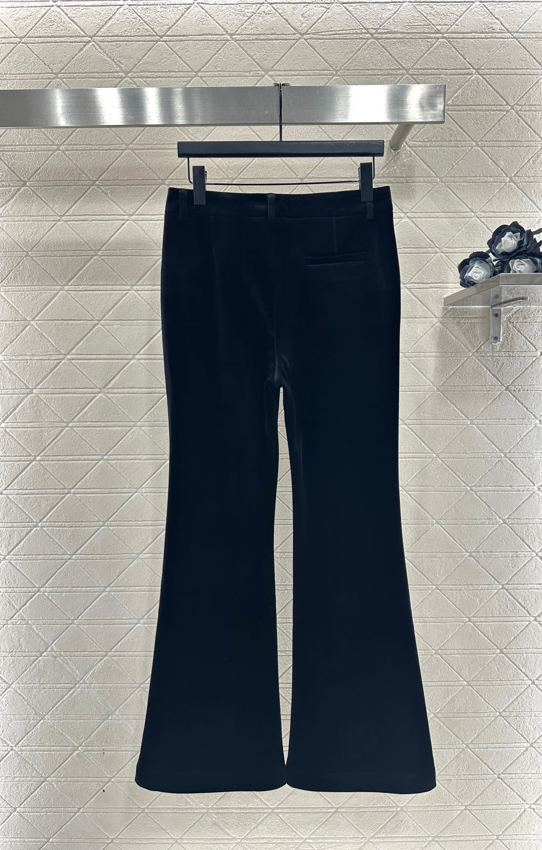 Flared Velvet Retro Trousers