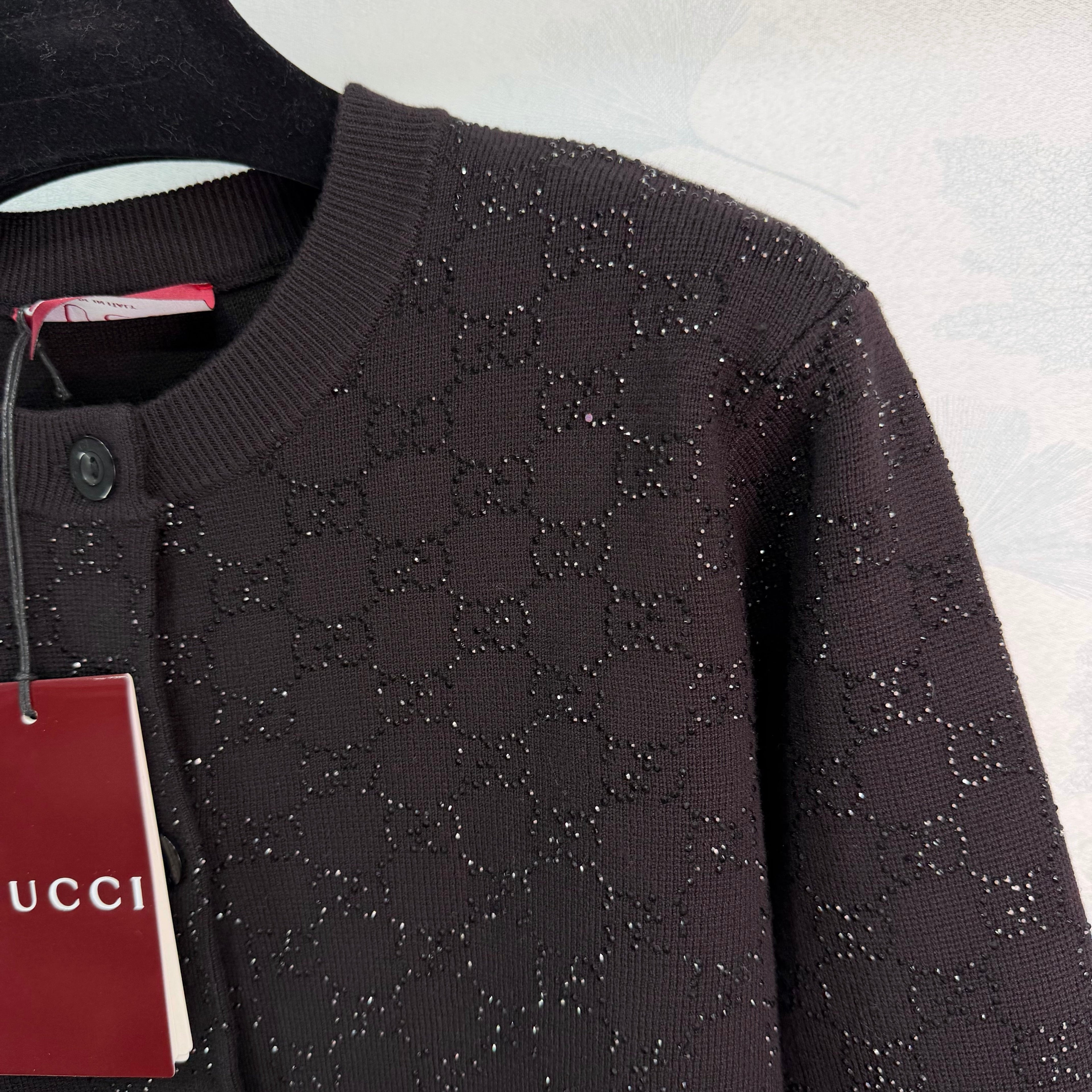 Rhinestone Knit Cardigan