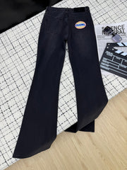 Embroidered Back Pocket Flared Jeans