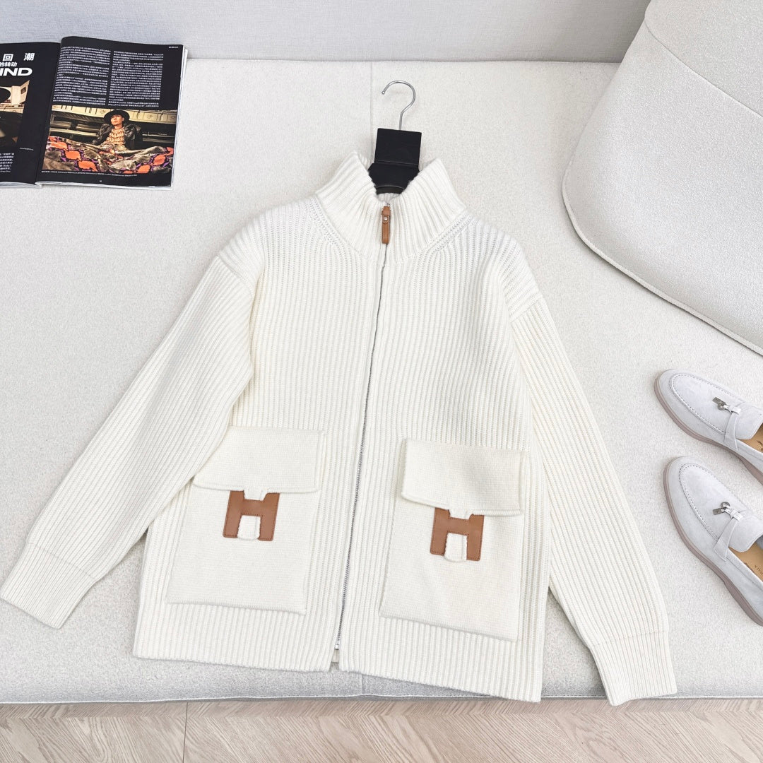 Pocket Wool Knit Cardigan