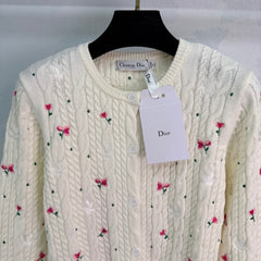 Cable-knit cardigan